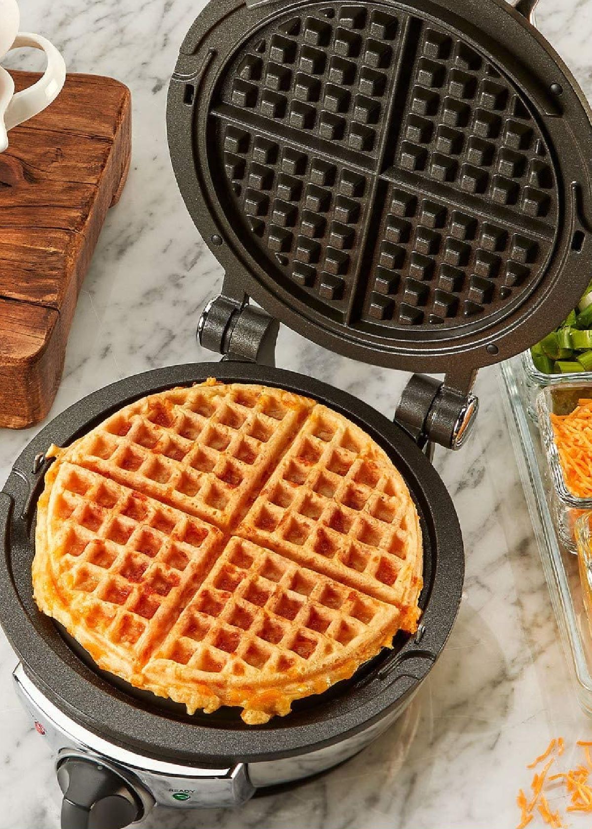 Four Square Belgian Waffle Maker Extra Large Stainless Steel