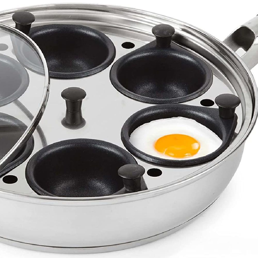 Modern Innovations Egg Poacher Pan Nonstick, Stainless Steel Poached Egg  Maker, Poached Egg Pan w/Handle, Perfect Egg Maker, Poached Egg Cooker, Egg