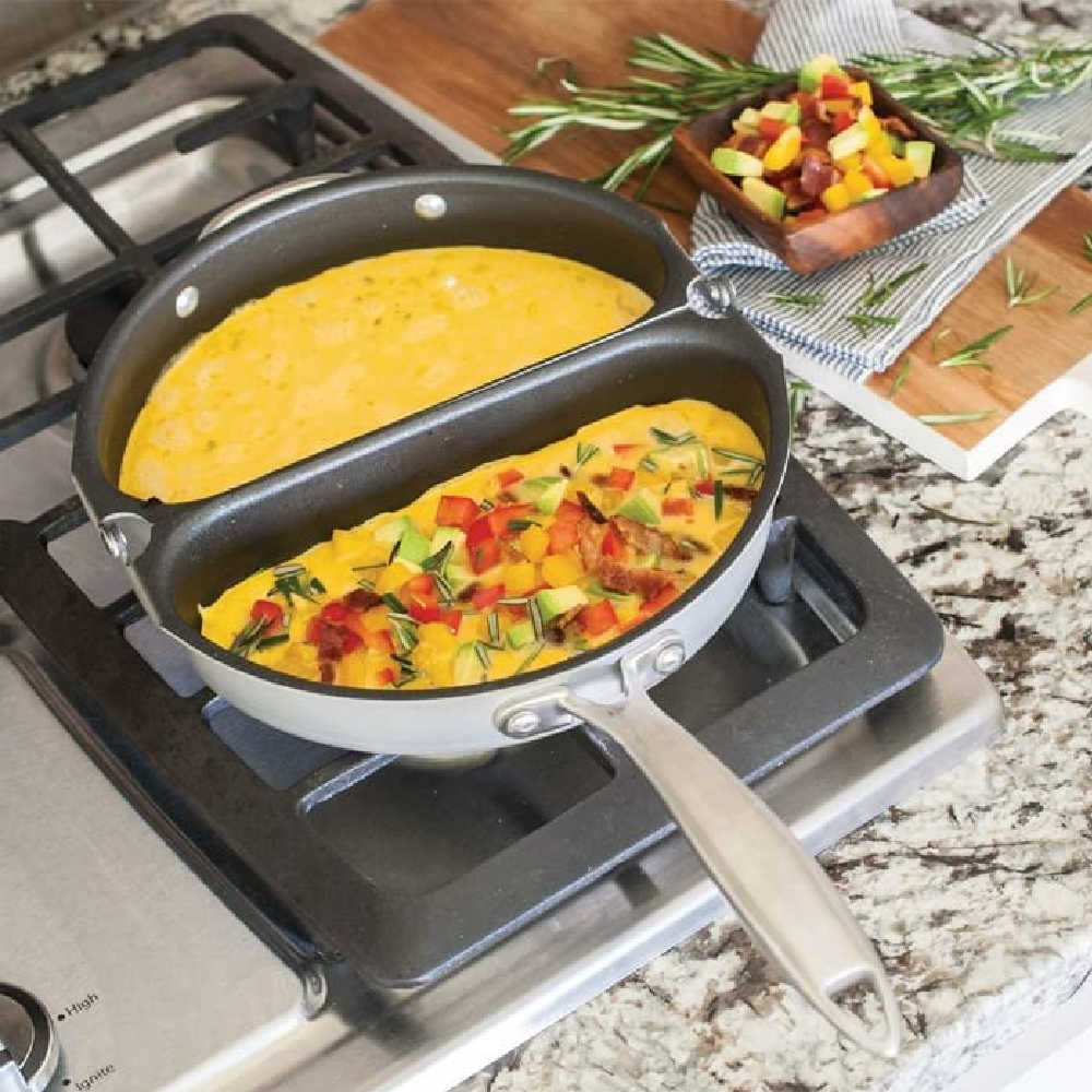 Cuisinart FP2-24BK 10-inch Nonstick Set Frittata Non-Stick Sauce Pan,  Black/Stainless Steel