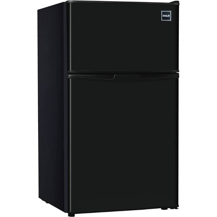 RCA 3.2 Cu Ft Compact Design Mini Fridge with Freezer, Black