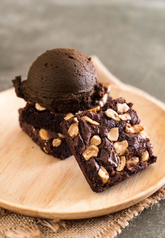 Indulgent In The Fluffy & Chewy Dark Chocolate Brownies Treat